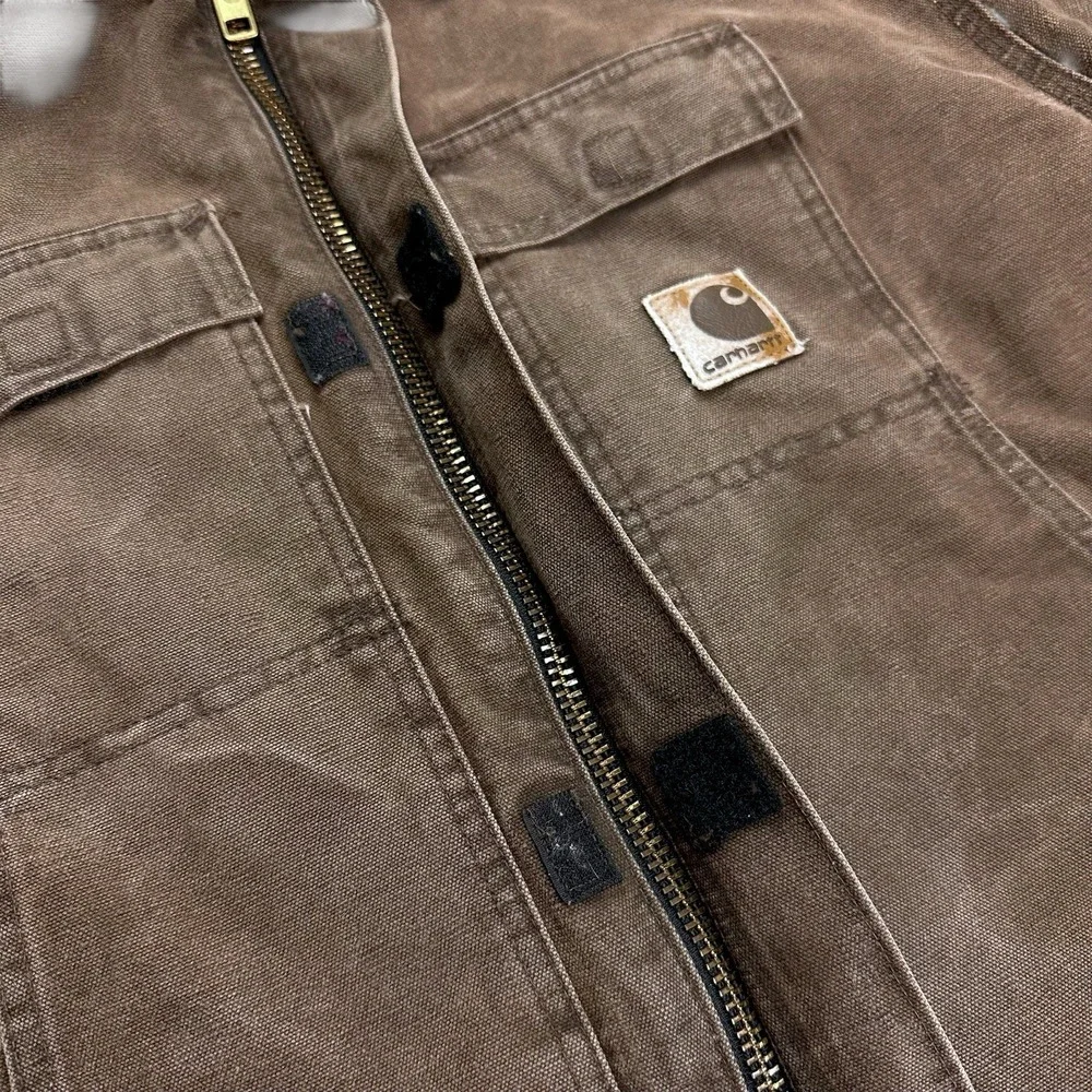 VTG Carhartt Arctic Jacket Quilted USA Men's‎ 2XL Tall C26 CHT Chestnut Brown